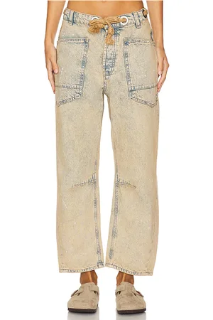 Free People X We The Free Moxie Low Slung Pull On Barrel Wide Leg