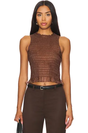 APRÈS Ruched Silk Tank
