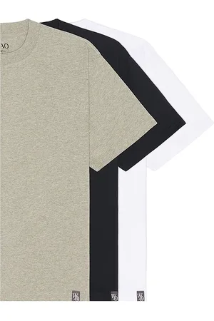 WAO The Relaxed Tee 3 Pack Black White & Heather Grey.