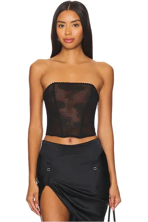 FLEUR DU MAL Bouquet Lace Corset Top