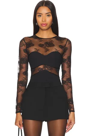 FLEUR DU MAL Bouquet Lace And Jersey Bodysuit