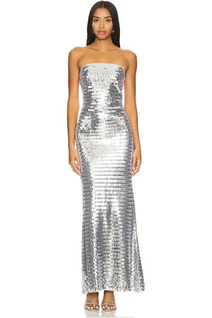 SIMON MILLER Sculpty Strapless Sequin Dress