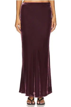 Susana Monaco Velvet Silk Bias Skirt