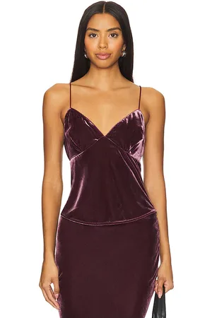 Susana Monaco Velvet Silk Bias String Top