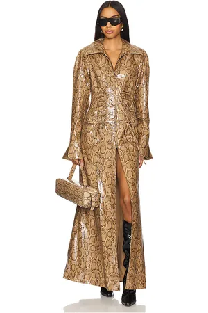 KIM SHUI Python Trench Coat