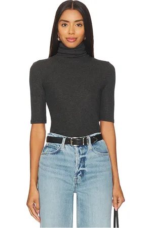 Goldie Estelle Ribbed Half Sleeve Turtleneck Top