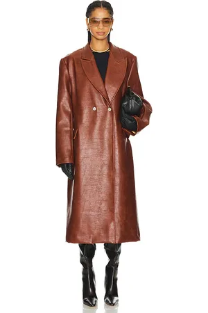 Milkwhite Faux Leather Oversized Jacket