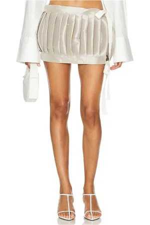 Milkwhite Mini Peplum Skirt