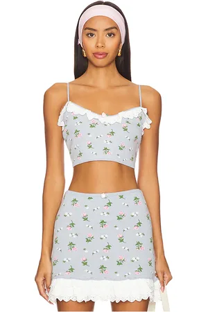 For Love & Lemons Amalia Knit Crop Top
