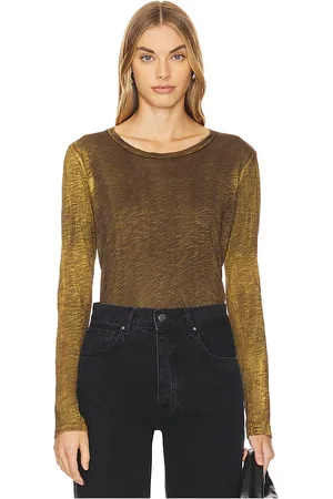 Goldie Estelle Long Sleeve Classic Metallic Spray Top
