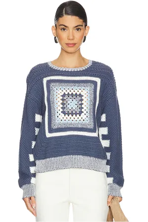 MONROW Crochet Pullover Sweater