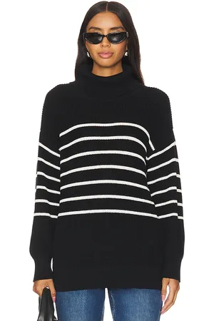 525 America Elise Oversized Striped Turtleneck Pullover
