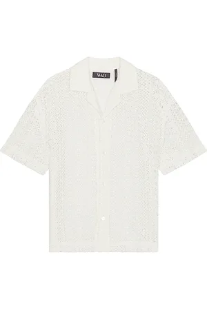 WAO Crochet Lace Camp Shirt