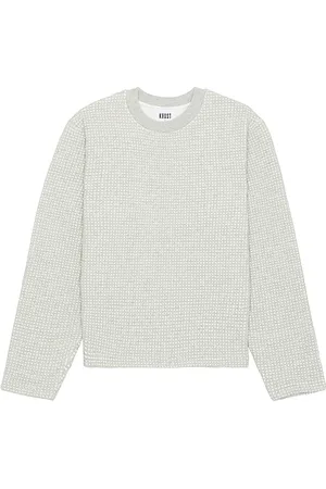Saks Fifth Avenue Grey Waffle Long Sleeve Tee