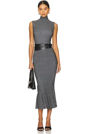 Norma Kamali Sleeveless Turtleneck Fishtail Dress