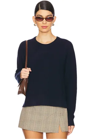 AUTUMN CASHMERE Links Stitch Raglan Shirttail Crew