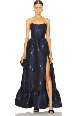V. Chapman Charlotte Dress Navy Baroque Floral