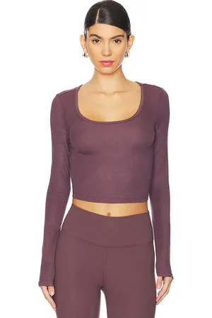 IVL COLLECTIVE Long Sleeve Cropped Scoop Neck Top