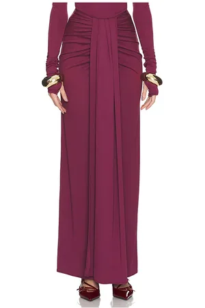 Helsa Matte Jersey Long Wrap Skirt