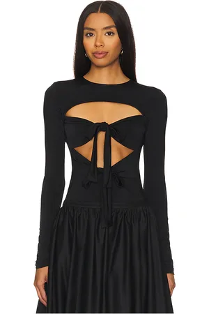 SIEDRES Lenna Tie Front Long Sleeved Jersey Top