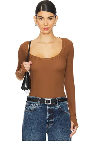 Michael Lauren Leonard Long Sleeve Scoop Neck W/ Thumbhole Top