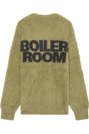 BOILER ROOM Shaggy Knit Crewneck Sweater