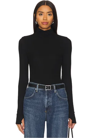 Michael Lauren Arlen Long Sleeve Fitted Turtle Neck Top