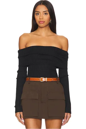 LA Made Kayla Off Shoulder Long Sleeve Top