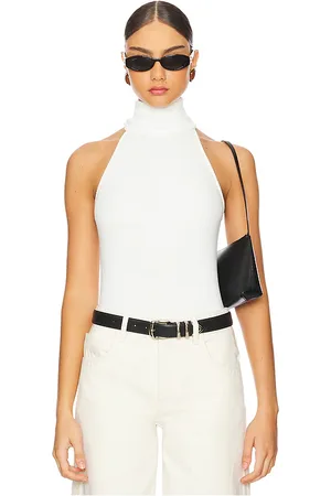 ENZA COSTA Knit Halter Turtleneck