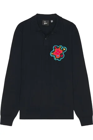 By Parra Flower Blob Knitted Polo Sweater