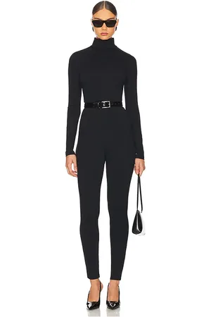 Susana Monaco Mock Neck Long Sleeve Jumpsuit