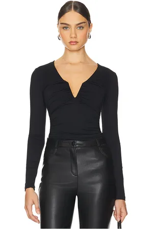 Susana Monaco V-neck Long Sleeve Top
