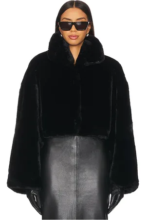 ROTATE Faux Fur Crop Jacket