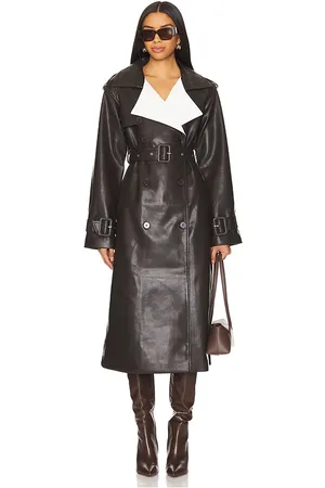 SER.O.YA Estelle Vegan Leather Trench Coat