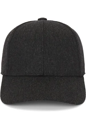 Vince Cashmere Baseball Cap With Leather Trim