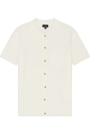 CLUB MONACO Short Sleeve Tech Button Down Shirt