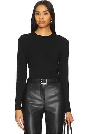 Vince Side Drape Long Sleeve Crew