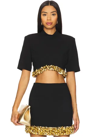 Simkhai Jalen Short Sleeve Cropped Top