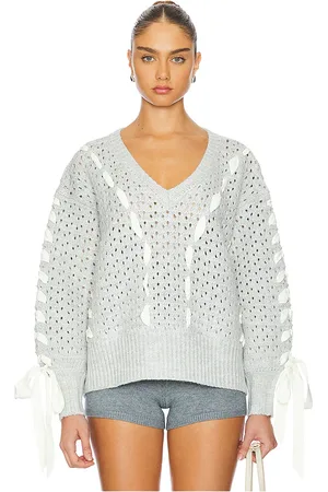 For Love & Lemons Liberty V Neck Sweater