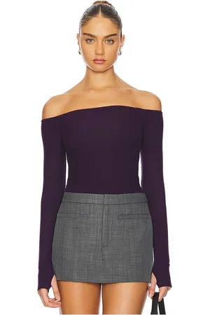 Michael Lauren Lanny Off Shoulder Long Sleeve Top