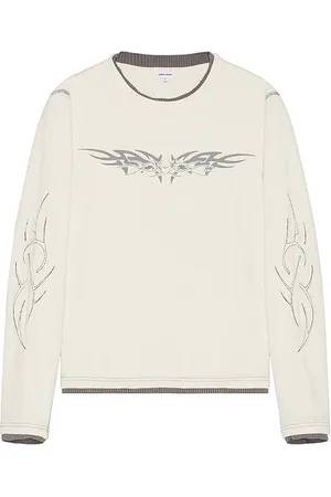 Jaded London Waffle Tribal Applique Long Sleeve Tee