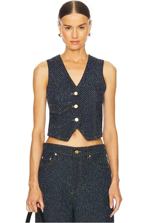 Ganni Fluffy Denim Waistcoat