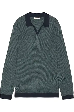 Marine Liam Sweater Polo Navy & Balsam