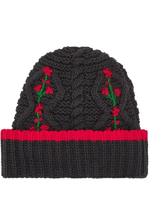 Damson Madder Cable Knit Grandpa Beanie