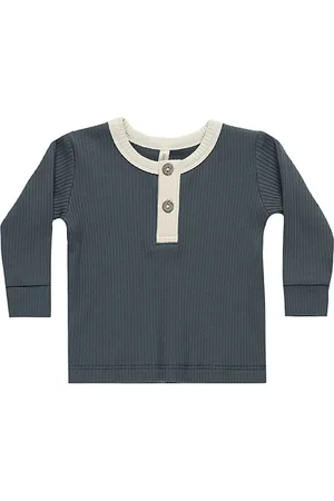 Quincy Mae Kids Ribbed Henley