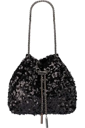 Olga Berg Ilana Sequin Drawstring Bag