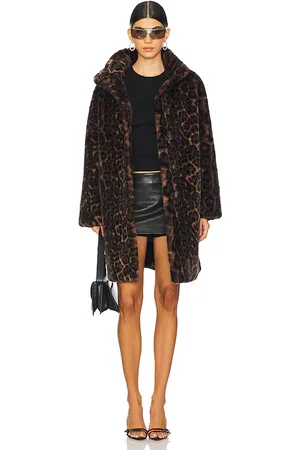 Apparis Blair Leopard Mid Length Coat