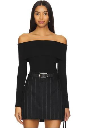 THEORY Long Sleeve Off The Shoulder Top