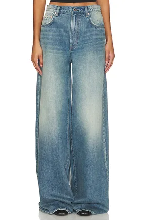 GRLFRND Luna Mid Rise Baggy Wide Leg