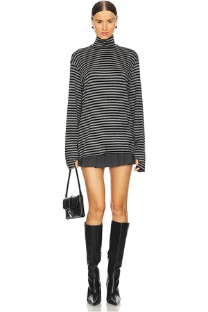 Norma Kamali Long Sleeve Turtleneck Easy Fit Top